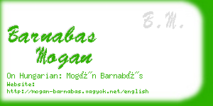 barnabas mogan business card